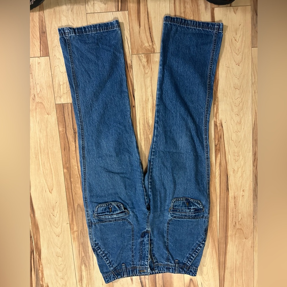 denim cargo stitched